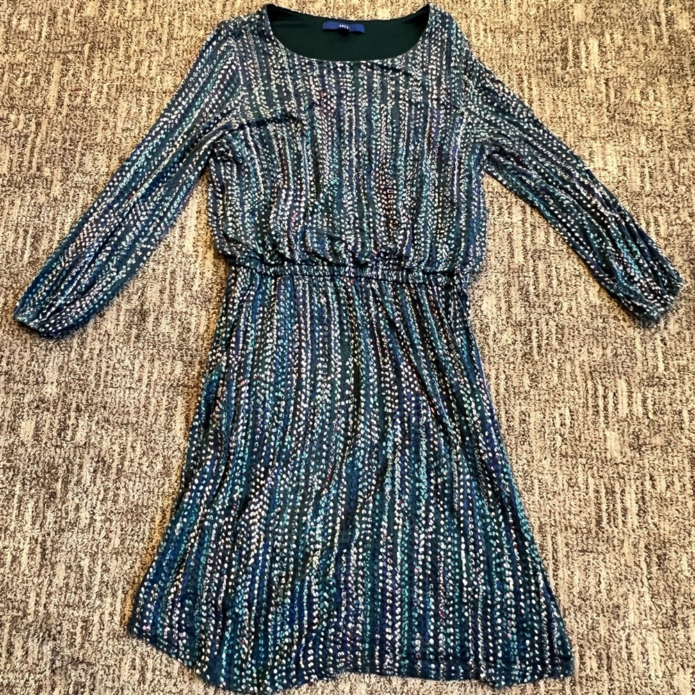 Teal Multi-Color Dress